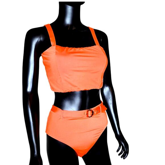 Sunshine 79 Bandeau Midkini Top & High Waist Bikini Bottom 8 - Picture 9 of 16